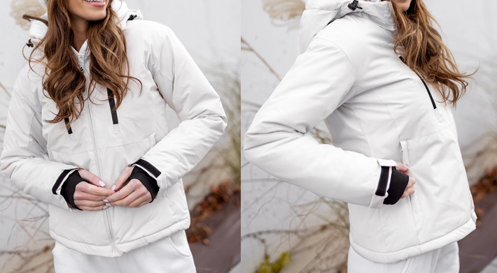 Czerwona kurtka zimowa damska sportowa