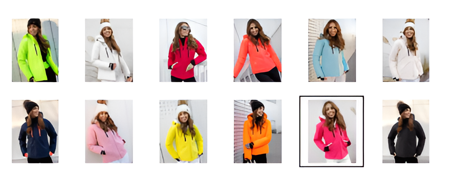 Czerwona kurtka zimowa damska sportowa