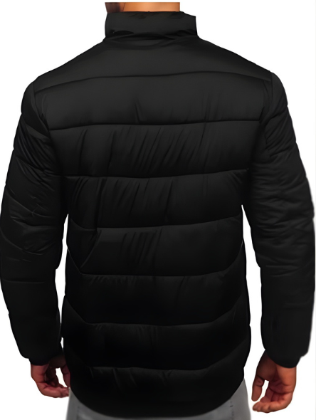 Czarna pikowana kurtka męska zimowa