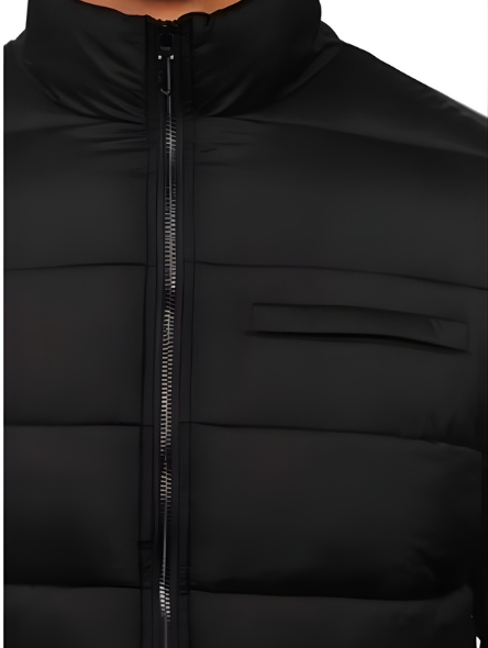 Czarna pikowana kurtka męska zimowa