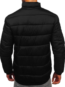 Czarna pikowana kurtka męska zimowa