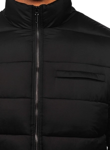 Czarna pikowana kurtka męska zimowa